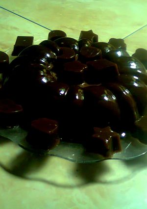 Foto resep puding coklat