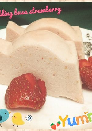 Foto resep Pudding Busa Strawberry