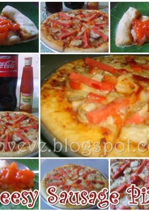 Foto resep Cheesy Sausage Pizza