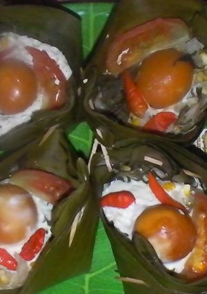 Foto resep PEPES TELUR ASIN DAUN KEMANGI