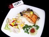 butter salmon with creamy citrus mushroom sauce