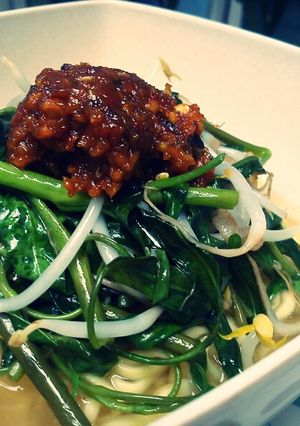 Foto resep Mie Kangkung Sambel Pecel