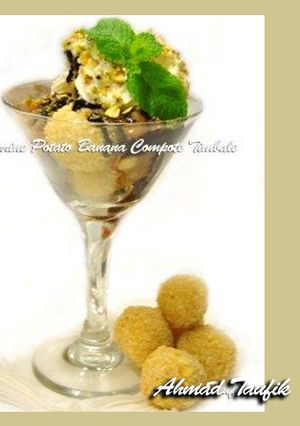 Foto resep Verrine Potato Baller Banana Compote