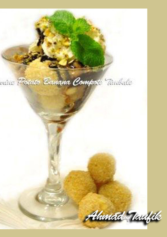 Foto resep Verrine Potato Baller Banana Compote