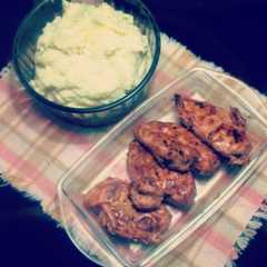 Foto resep mashed potato and bbq chicken