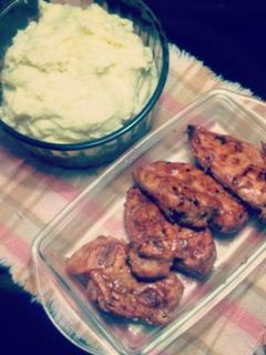 Foto resep mashed potato and bbq chicken