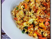 Gambar nasi goreng salmon