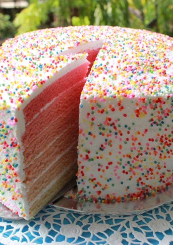 Foto resep STRAWBERRY OMBRE CAKE
