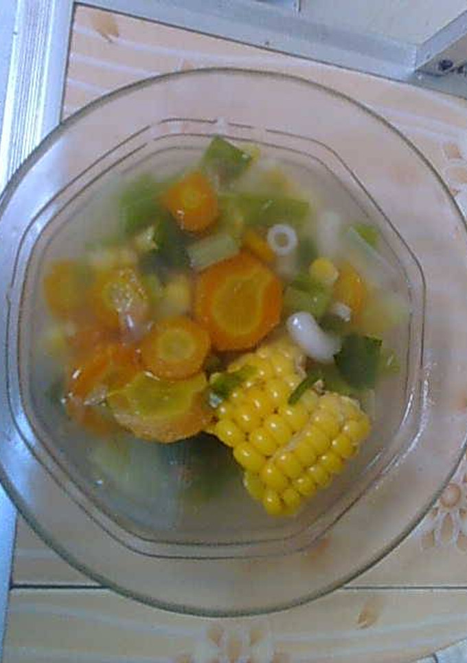 Foto resep Sop Macaroni Jagung Wortel
