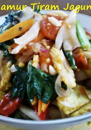 Foto resep Tumis Jamur Tiram Jagung Ceria