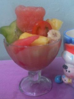 Foto resep Sup Buah Saus Jus Jambu Merah