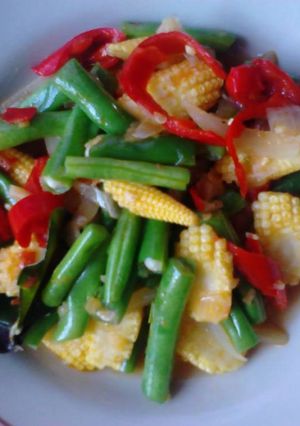 Foto resep tumis buncis jagung muda