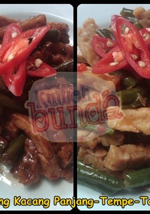 Foto resep Oseng Kacang panjang - Tahu - Tempe