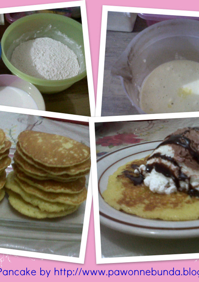 Foto resep Buttermilk Pancake with Ice Cream