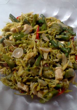 Foto resep oseng bunga pepaya