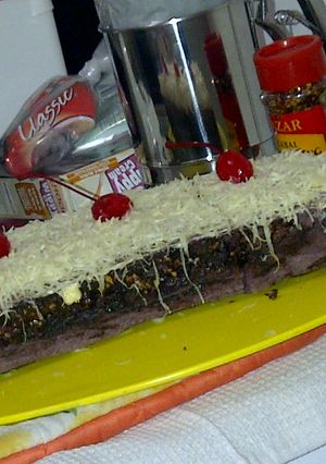 Foto resep Brownies Kukus Ubi Ungu Lapis Selai Choconut