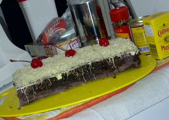 Resep Brownies Kukus Ubi Ungu  Lapis Selai Choconut oleh 