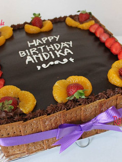 Foto resep Chocolate Cappuccino Cake Layered with Chocolate Pudding