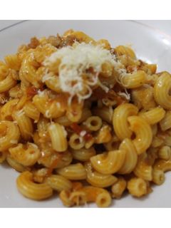 Foto resep Elbow Macaroni Pasta with Chicken Bolognese Sauce
