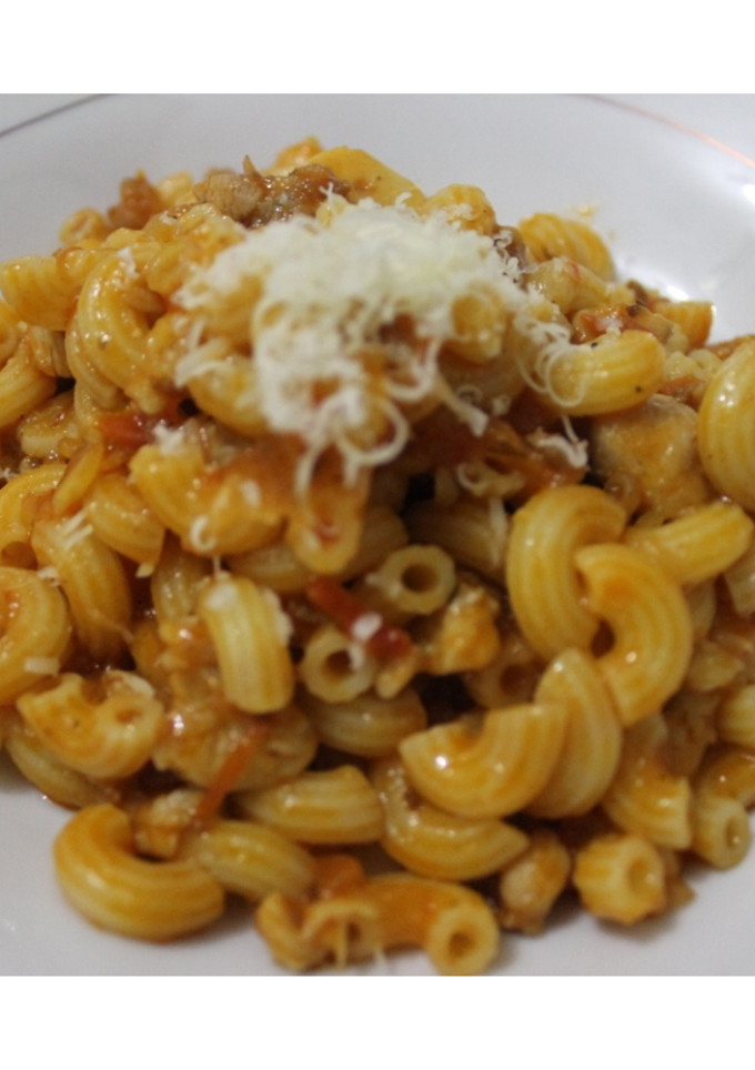 Foto resep Elbow Macaroni Pasta with Chicken Bolognese Sauce
