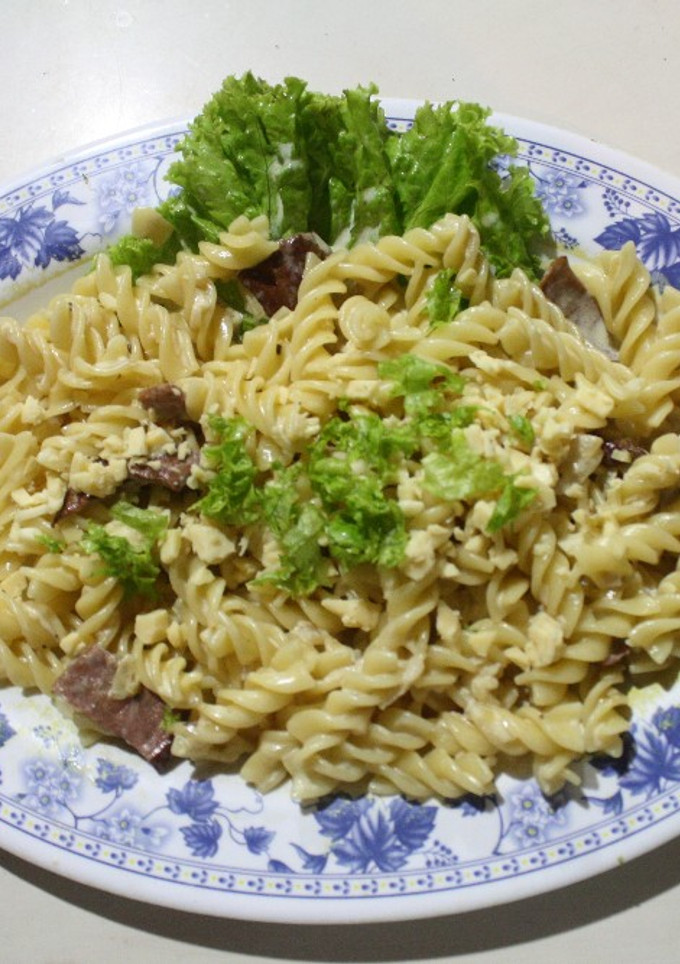 Foto resep Pasta with Alfredo Sauce