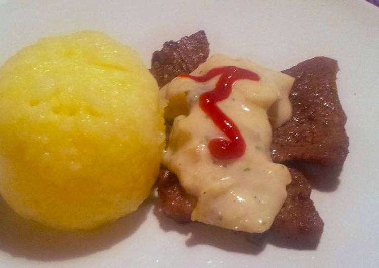 Beef Steak with Onion sauce