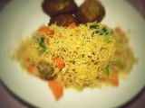Bihun goreng penuh warna