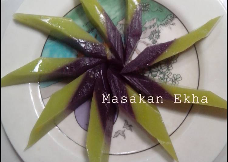 Puding Ubi Ungu Lapis Alpukat