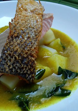 Foto resep Salmon Kukus Saus Kari