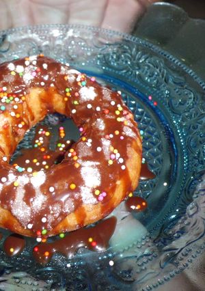 Foto resep donat coklat