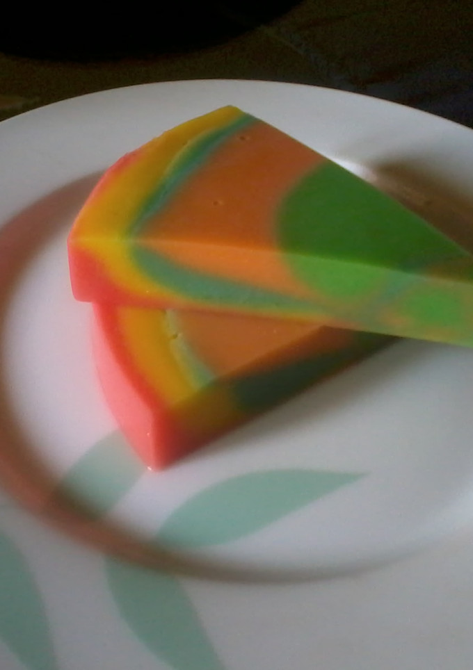 Foto resep Rainbow Puding Labu