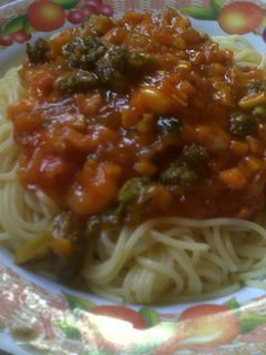 Foto resep Spaghetti Saos Vegetarian