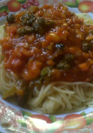 Foto resep Spaghetti Saos Vegetarian