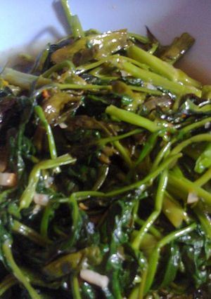 Foto resep Kangkung Genjer Perpaduan Pedas