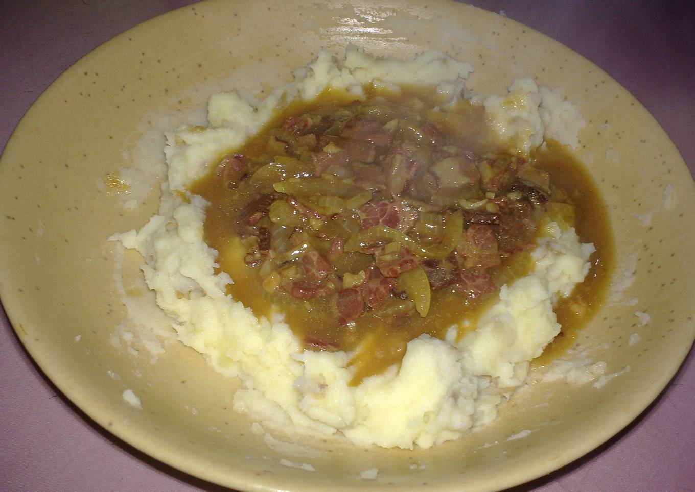 Mashed Potato with Beef Bacon
