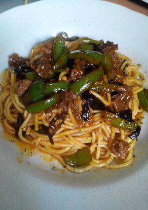 Foto resep Spaghetti Sapi Lada Hitam
