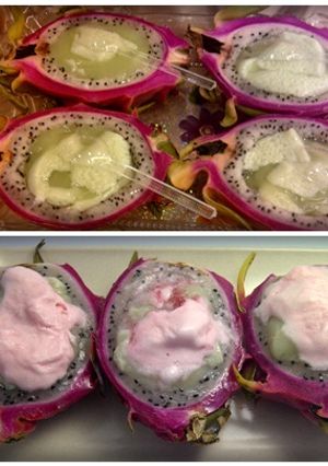 Foto resep PUDING MANGKUK BUAH NAGA