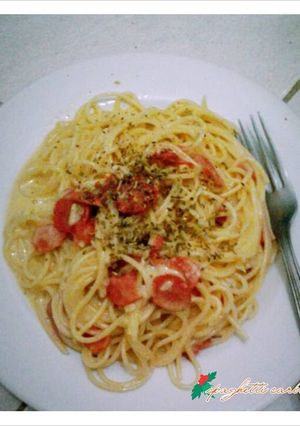 Foto resep spaghetti carbonara #PestaPasta