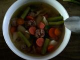 Sop Campur Sosis dan Bola Daging