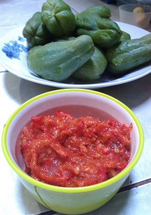 Foto resep Sambal Colek Lalap Labu