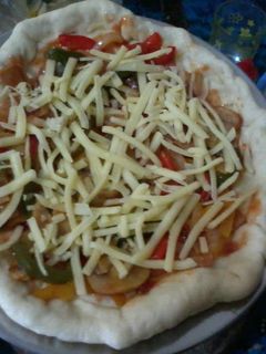 Foto resep chiken pizza rainbow