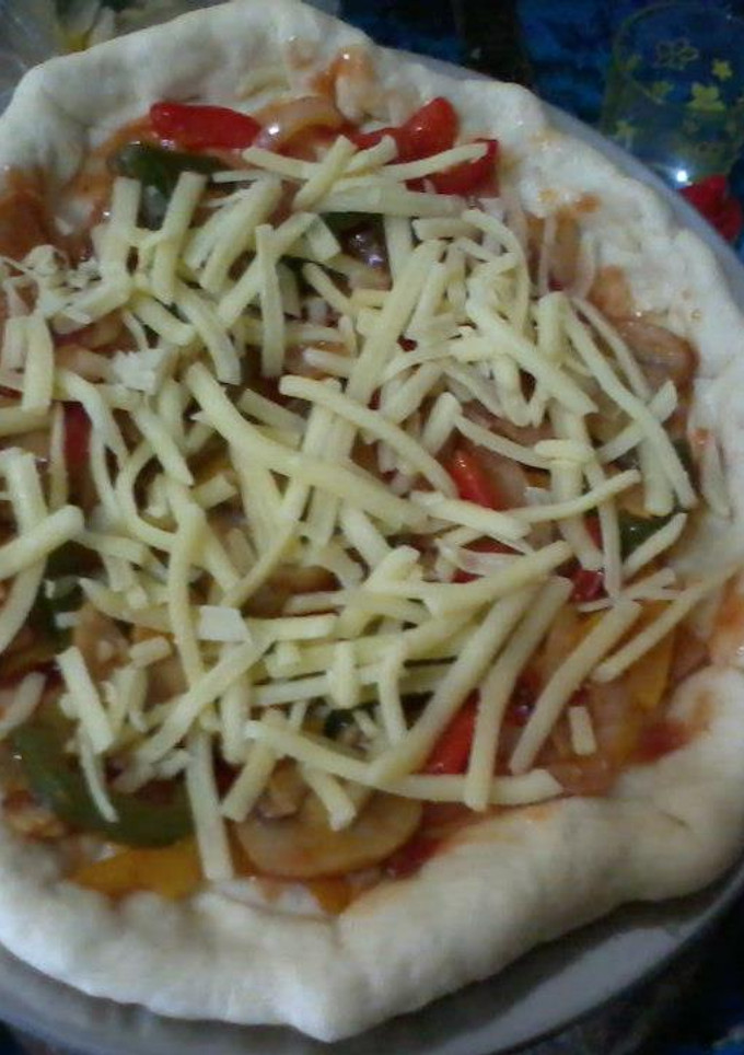 Foto resep chiken pizza rainbow