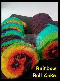 Foto resep Rainbow Rollcake alias Bolu Gulung Pelangi