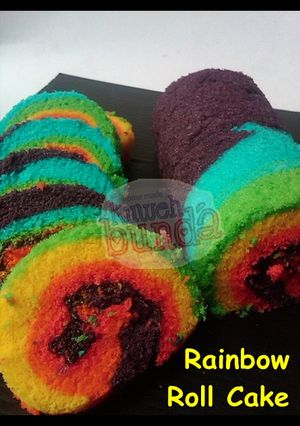 Foto resep Rainbow Rollcake alias Bolu Gulung Pelangi