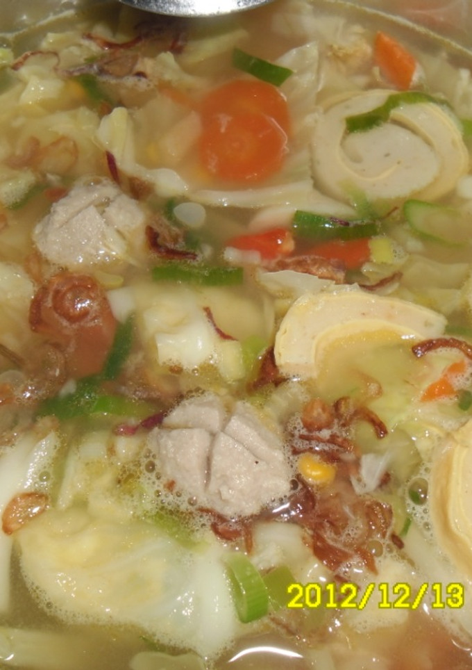 Foto resep sop bakso lengkap