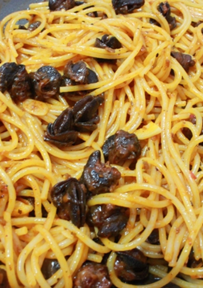 Foto resep Spicy Escargot Spaghetti