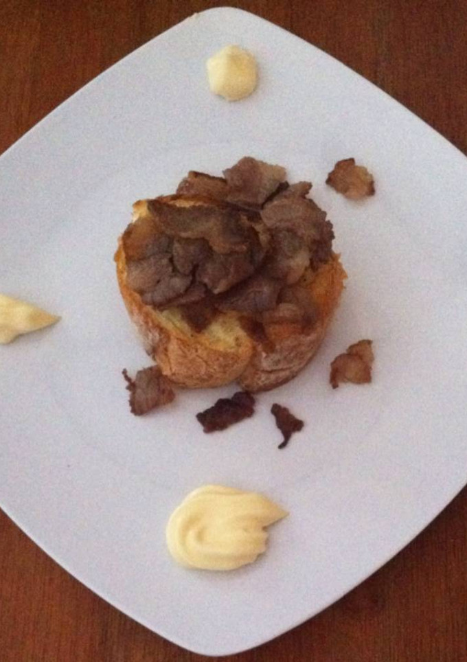Foto resep Egg Beef Bacon Baguette
