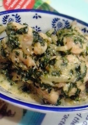 Foto resep ayam saus keju bayam *edisi bocah 1y+