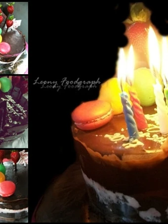 Cara Simple Membuat Resep  RICH BIRTHDAY CHOCO CAKE STRAWBERRY ICE CREAM yang Enak, Enak