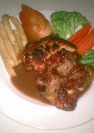 Foto resep CHICKEN STEAK WITH BBQ SAUCE